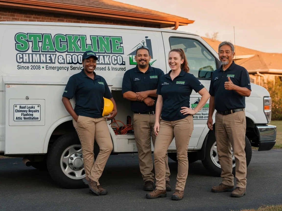 Chimney flashing repair company in Rocky, OK